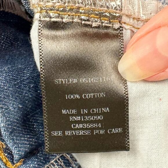 Others Follow Blue Sun Light Wash Denim Lace Up Fringe Jean Shorts Sz 7 - Picture 6 of 9